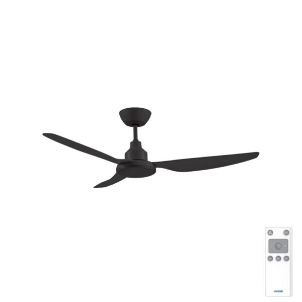 ventair glacier 48 inch dc ceiling fan in black with remote