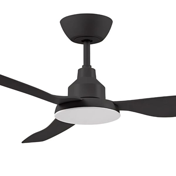 ventair glacier 48 inch dc ceiling fan with led light in black motor