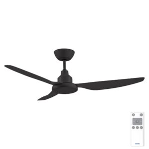 ventair glacier 52 inch dc ceiling fan in black with remote