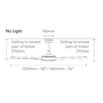 fanco eco silent deluxe dimensions diagram