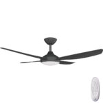 Calibo Vanga DC Ceiling Fan with LED Light - 48" (Black)