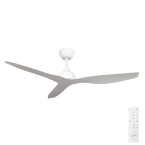 White Whisper IP66 DC ceiling fan, 52-inch with new remote contro
