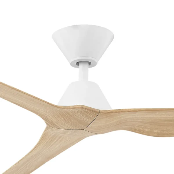 Fanco Infinity-iD SMART DC Ceiling Fan - 60" (White with Beechwood Blades) - close up