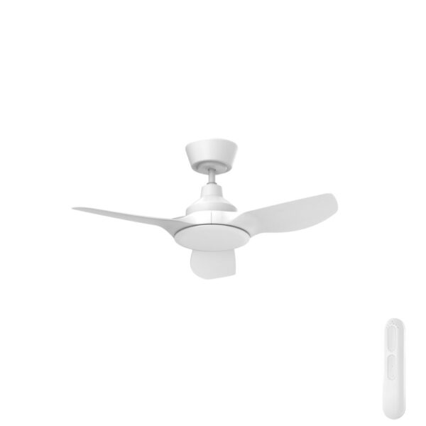 mercator- jota-mini-dc-white-36-remote Mercator Jota Mini 3 Blades DC Ceiling Fan - 36" (White) - Image 1