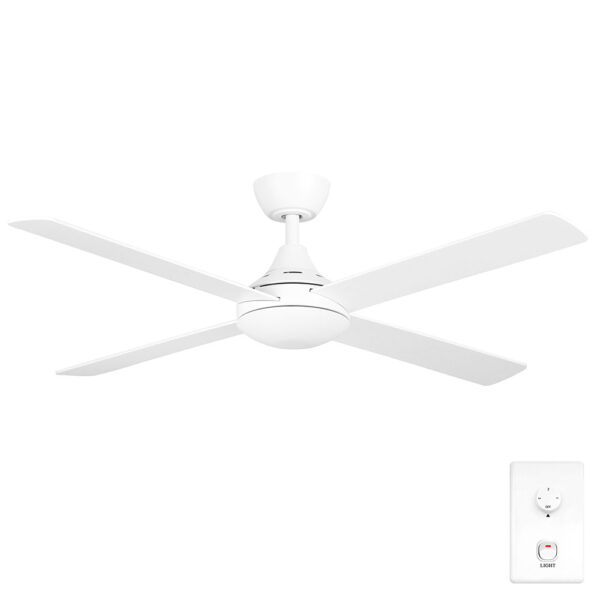 claro-essentials-cooler-ac-52-ceiling-fan-with-wall-control Claro Essentials Cooler AC Ceiling Fan with Wall Control - 52" (White) - Image 1