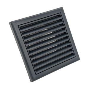 Vent Fixed With Flyscreen 100mm (Dark Grey)
