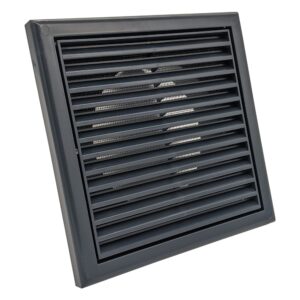 Vent Fixed With Flyscreen 125mm (Dark Grey)