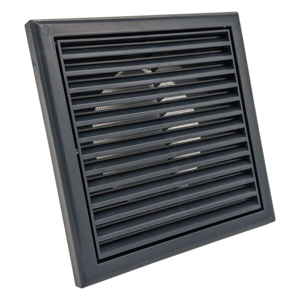 125mm Vent Main Vent Fixed With Flyscreen 125mm (Dark Grey)