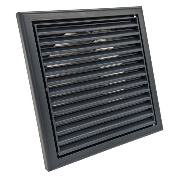 Vent Fixed With Flyscreen 150mm (Dark Grey)