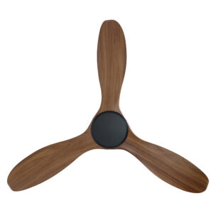 Eglo DC Noosa Ceiling Fan 52" - White/Blackbutt - under view