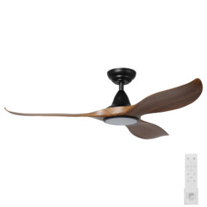 Eglo DC Noosa Ceiling Fan 52" with LED - Black/Teak
