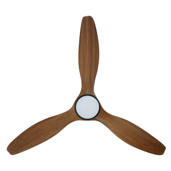 Eglo DC Noosa Ceiling Fan with LED 60" - Black/Teak - underview