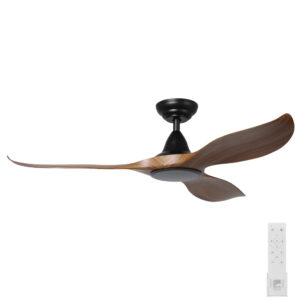 Eglo DC Noosa Ceiling Fan 52" - Black/Teak