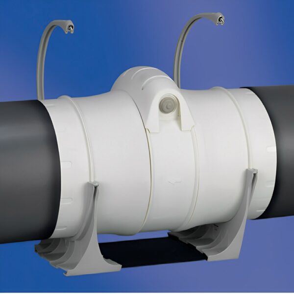 Elicent AXM Mixed Flow inline Exhaust Fan with ducting 2