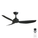 Three Sixty Trinity DC Ceiling Fan - 48" (Black) - with remote control