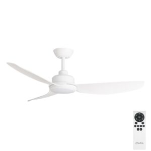 Three Sixty Trinity DC Ceiling Fan with LED Light - 48" (White) - with remote control