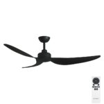 Three Sixty Trinity DC Ceiling Fan - 56" (Black) - with remote control