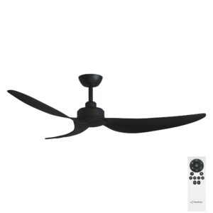 Three Sixty Trinity DC Ceiling Fan - 56" (Black) - with remote control