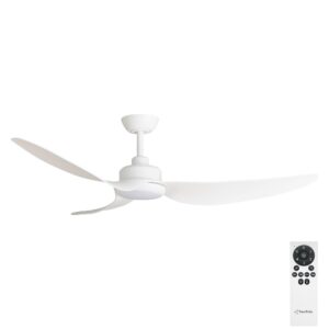 Three Sixty Trinity DC Ceiling Fan with LED Light - 56" (White) - with remote control