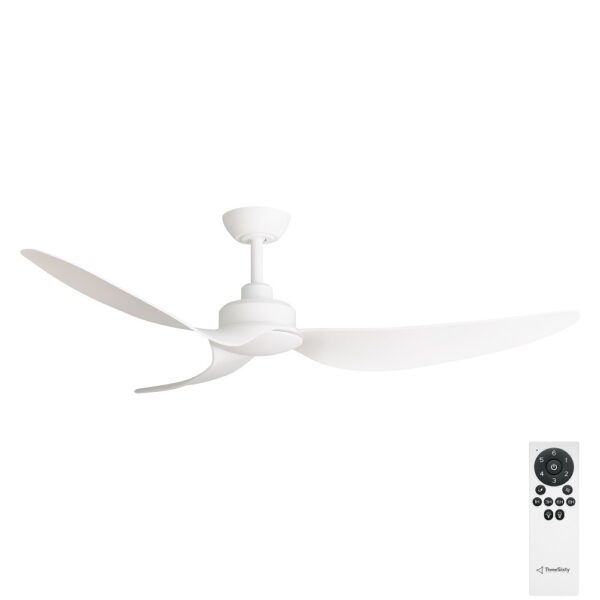 three-sixty-trinity-56-inches-white-no-led-with-remote Three Sixty Trinity DC Ceiling Fan - 56" (White) - with remote control