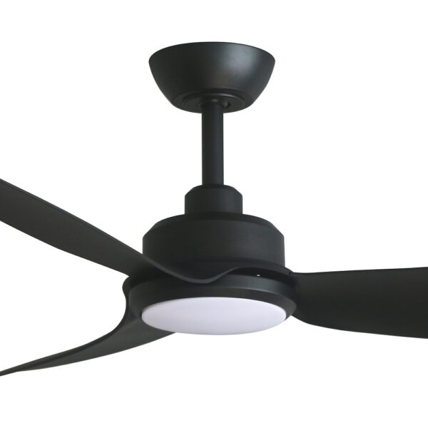 Three Sixty Trinity DC Ceiling Fan with LED Light - (Black) - Close Up