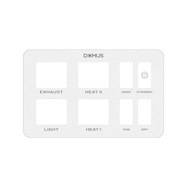Domus Airsway 6-in-1 Bathroom Heater - horizontal switch plate