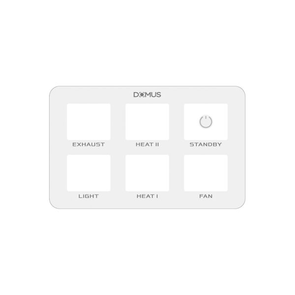 Domus Orbis 4-in-1 Bathroom Heater (White) - horizontal switch panel