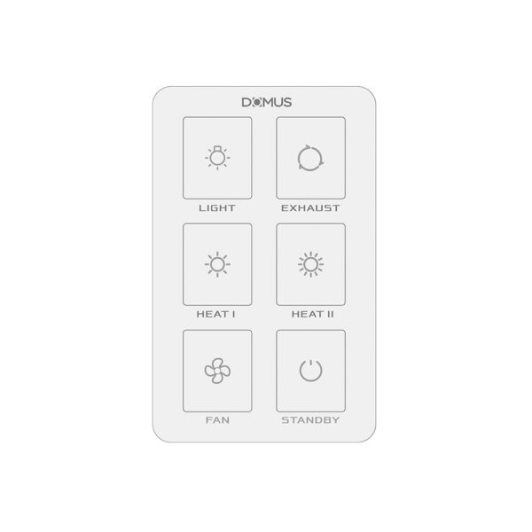 Domus Orbis 4-in-1 Bathroom Heater (White) - wall controller