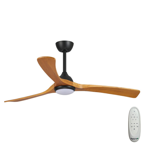 fanco-sanctuary-dc-52-black-with-teak-blades-with-light fanco-sanctuary-dc-52-black-with-teak-blades-with-light