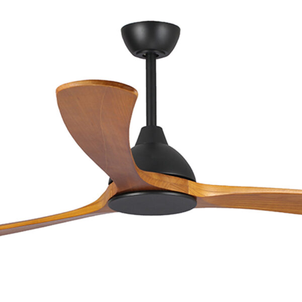 fanco-sanctuary-dc-70-black-with-teak-blades-no-light-close-up