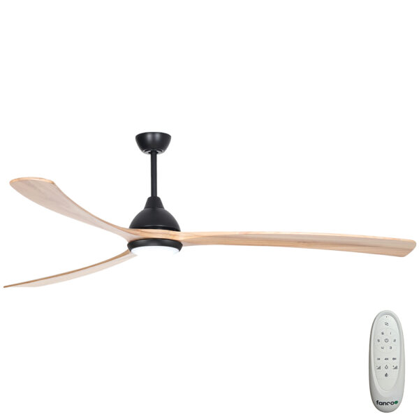 fanco-sanctuary-dc-86-black-with-natural-blades-with-light fanco-sanctuary-dc-86-black-with-natural-blades-with-light