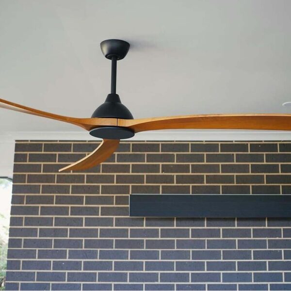 fanco-sanctuary-dc-86-black-with-teak-blades-no-light-insitu