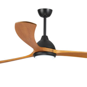 fanco-sanctuary-dc-86-black-with-teak-blades-with-light-close-up