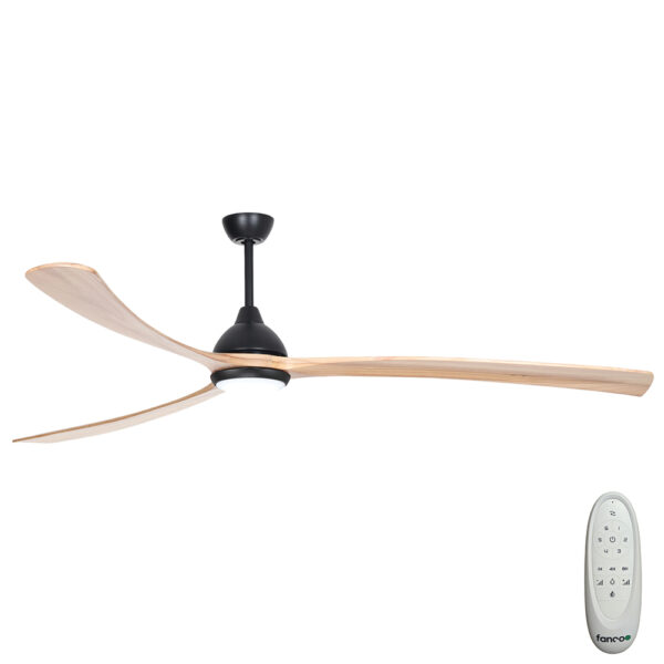 fanco-sanctuary-dc-92-black-with-natural-blades-with-light fanco-sanctuary-dc-92-black-with-natural-blades-with-light