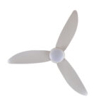 Claro Essentials Spirit DC Ceiling Fan with LED Light - 44" (White) bottom view