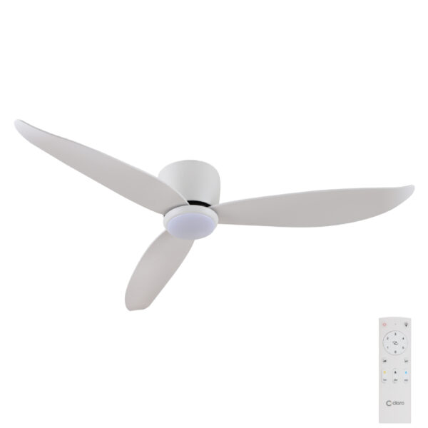 Claro Essentials Spirit DC Ceiling Fan with LED Light - 52" (White) - main