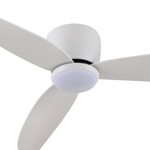 Claro Essentials Spirit DC Ceiling Fan with LED Light - 52" (White) - close up
