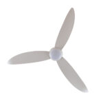 Claro Essentials Spirit DC Ceiling Fan with LED Light - 52" (White) - bottom view
