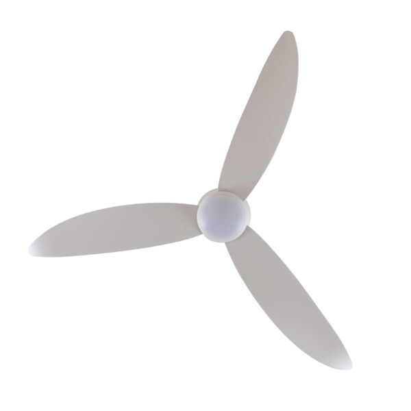 Claro Essentials Spirit DC Ceiling Fan with LED Light - 52" (White) - bottom view