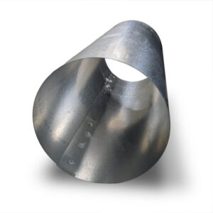 Ecoduct Rangehood Metal Dropper - 150mm (Round) - angled