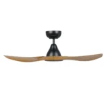 eglo-surf-dc-40-inch-black-with-burmese-teak-blades-with-cct-led-light-side-view