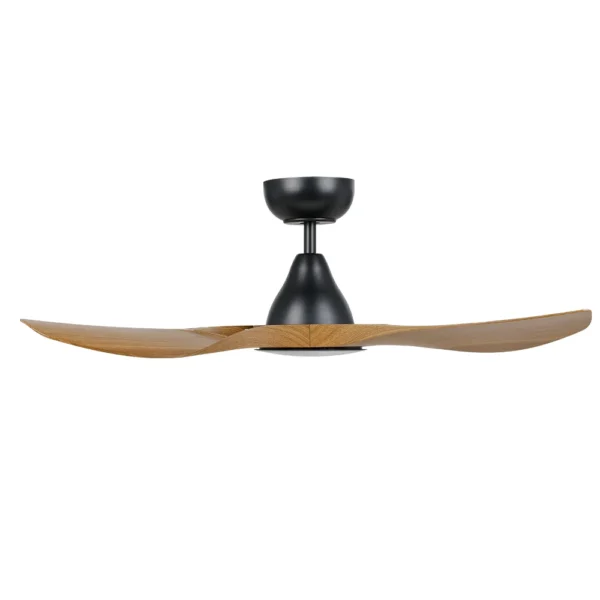 eglo-surf-dc-40-inch-black-with-burmese-teak-blades-with-cct-led-light-side-view