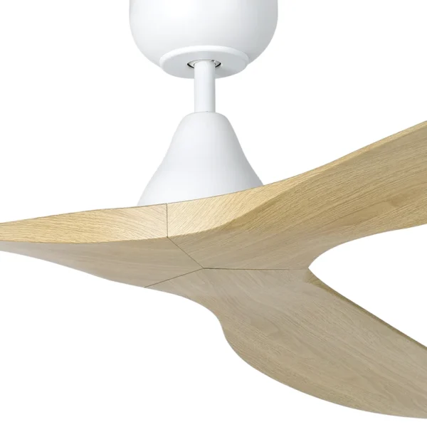 eglo-surf-dc-72-inch-white-with-oak-blades-no-light-close-up