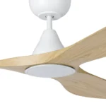 eglo-surf-dc-72-inch-white-with-oak-blades-with-cct-led-light-close-up