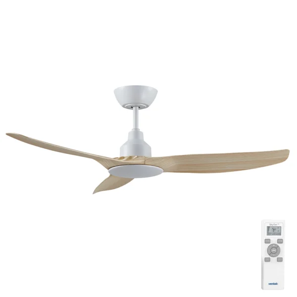 ventair-skyfan-dc-52-inch-white-with-light-oak-blades-no-light ventair-skyfan-dc-52-inch-white-with-light-oak-blades-no-light