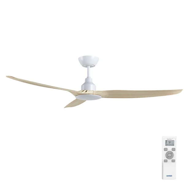 ventair-skyfan-dc-60-inch-white-with-light-oak-blades-no-light-and-remote