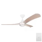 three-sixty-arumi-ac-v2-52-inch-matte-white-with-washed-oak-blades-no-light-with-wall-control