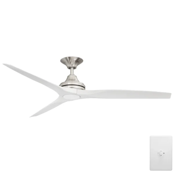 three-sixty-spitfire-ac-v2-60-inch-brushed-nickel-with-white-blades-no-light-and-wall-control