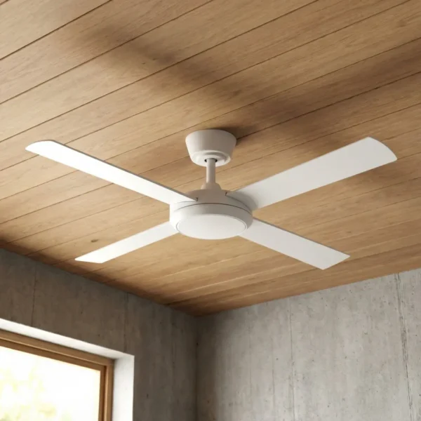 Fanco Eco Silent Pro SMART DC Ceiling Fan 48" with Remote & CCT LED Light 48″ (White) - Image 8