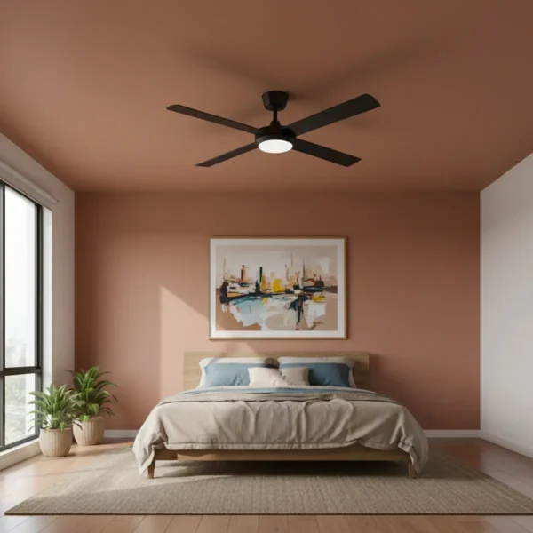 Fanco Eco Silent Pro SMART DC Ceiling Fan with LED Light - 52" (Black) - Image 4